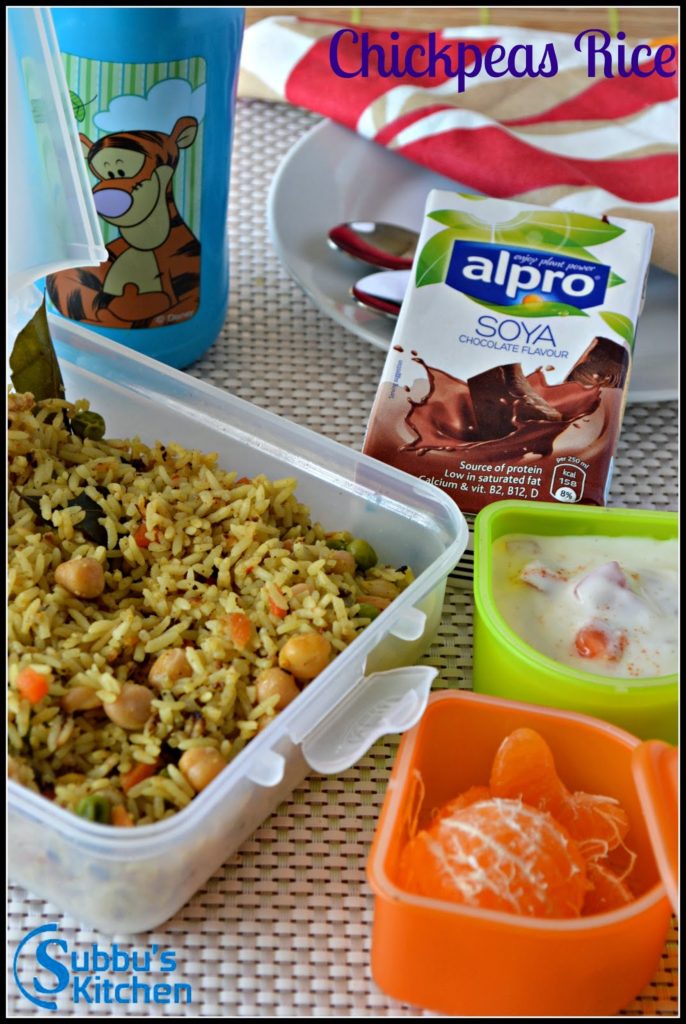 Chickpeas Rice | Kids Lunchbox Recipes