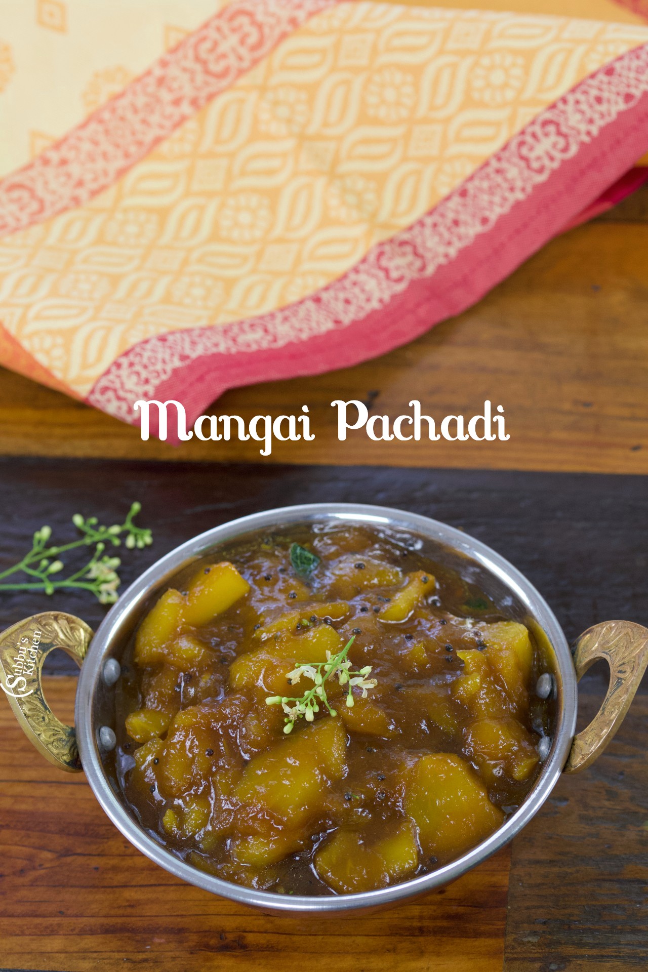 Raw Mango Pachadi Recipe Mangai Pachadi Recipe Subbus Kitchen
