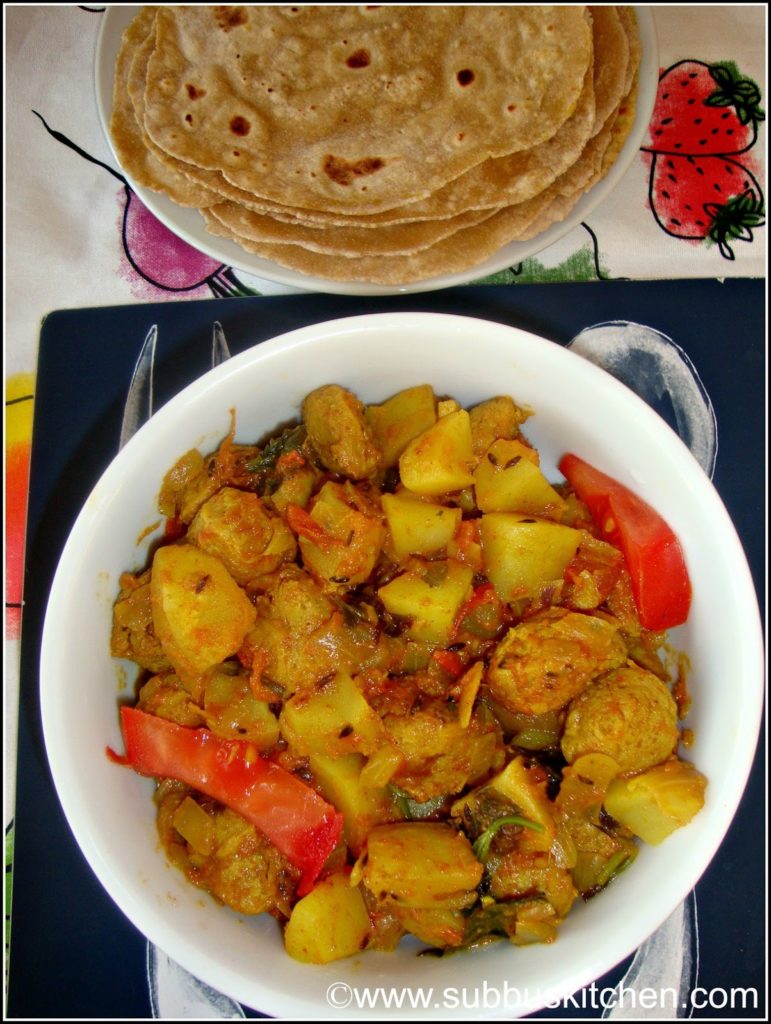Aloo Soya Chunks Curry