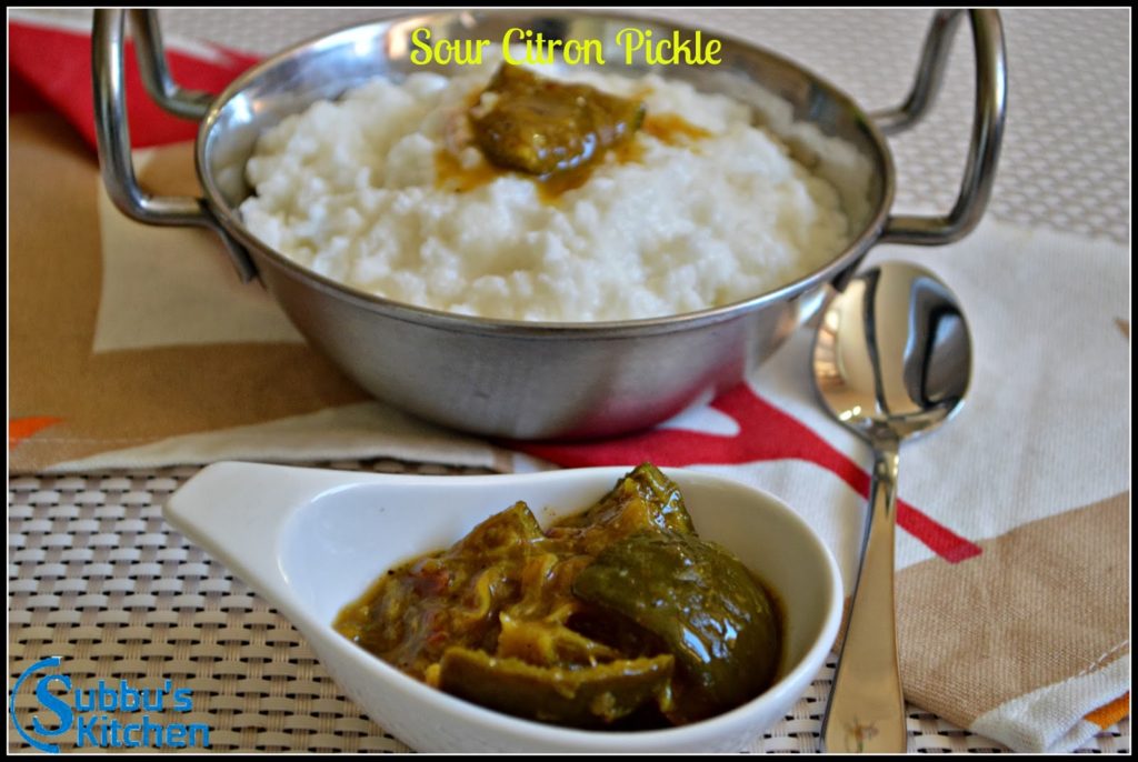 Sour Naarthangaai Pickle (Sour Citron pickle) Sour Naarthangaai Pickle (Sour Citron pickle)