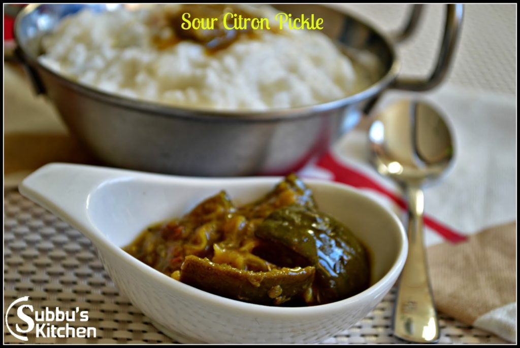 Sour Naarthangaai Pickle (Sour Citron pickle) Sour Naarthangaai Pickle (Sour Citron pickle)