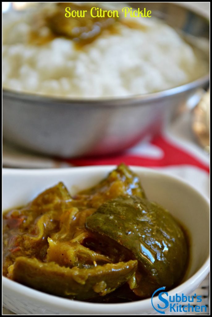 Sour Naarthangaai Pickle (Sour Citron pickle) Sour Naarthangaai Pickle (Sour Citron pickle)