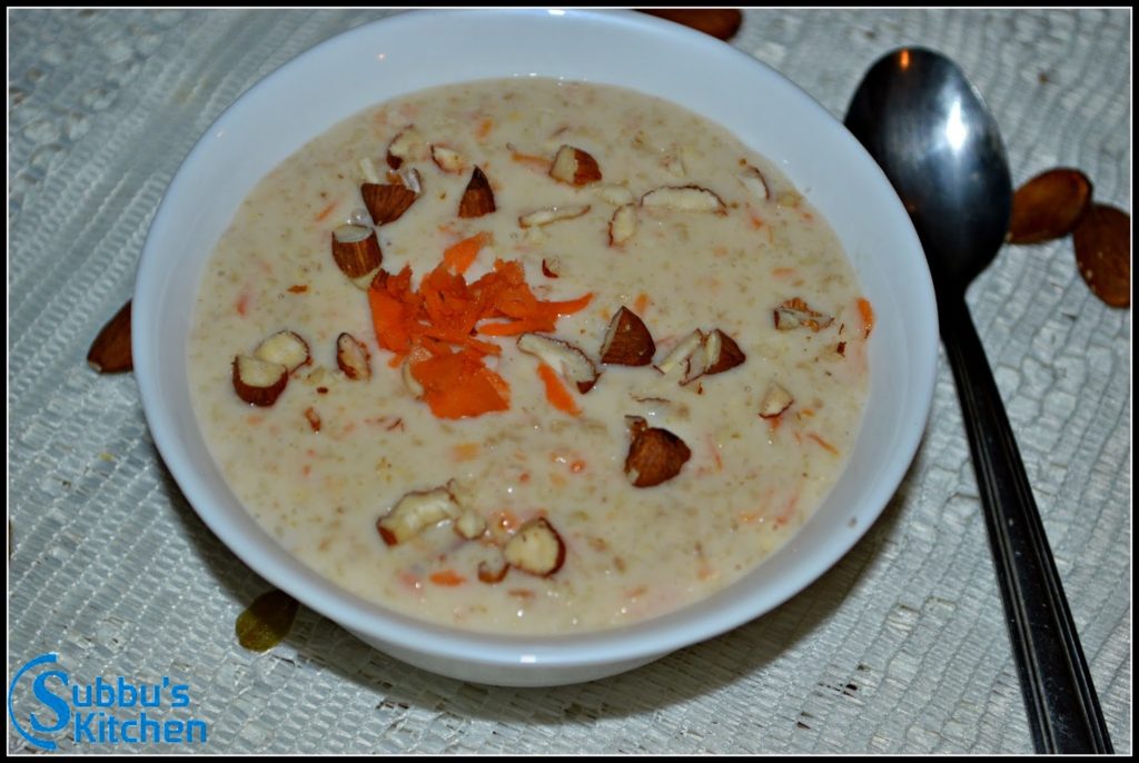 Oats Carrot Kheer Oats Carrot Kheer