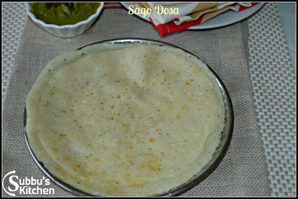 Sago Dosa | Sabudhana Dosa | Jevvarasi Dosai 