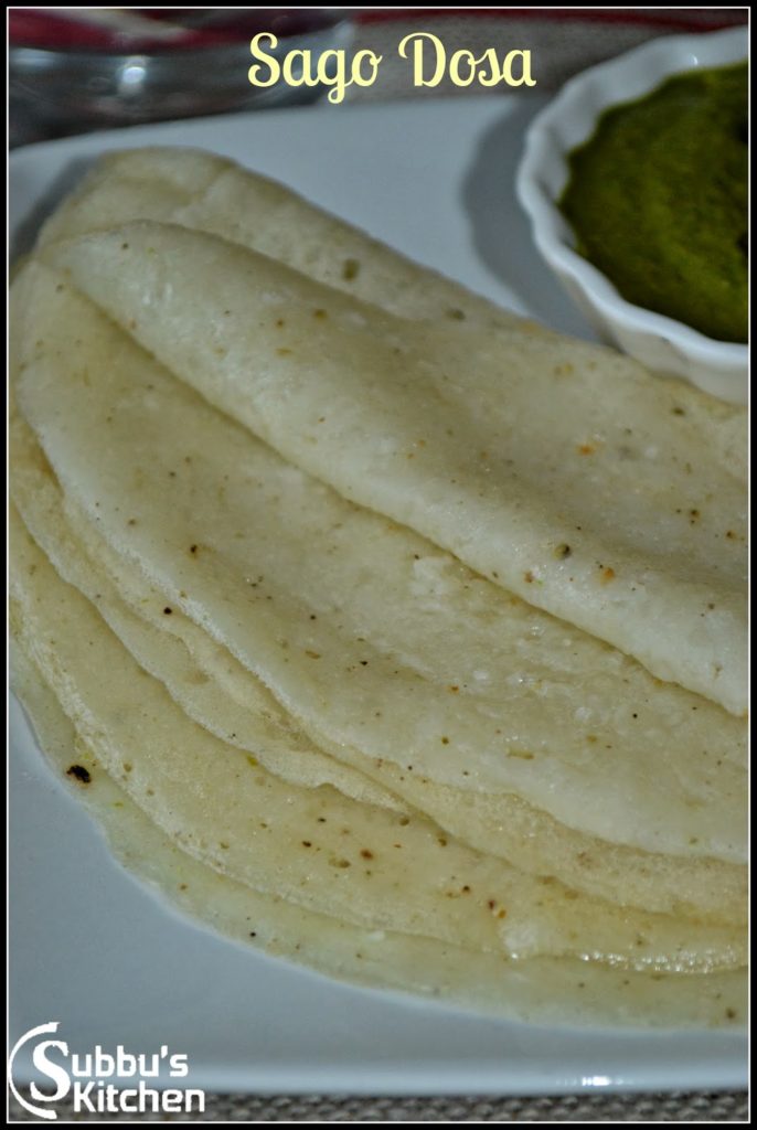 Sago Dosa | Sabudhana Dosa | Jevvarasi Dosai 