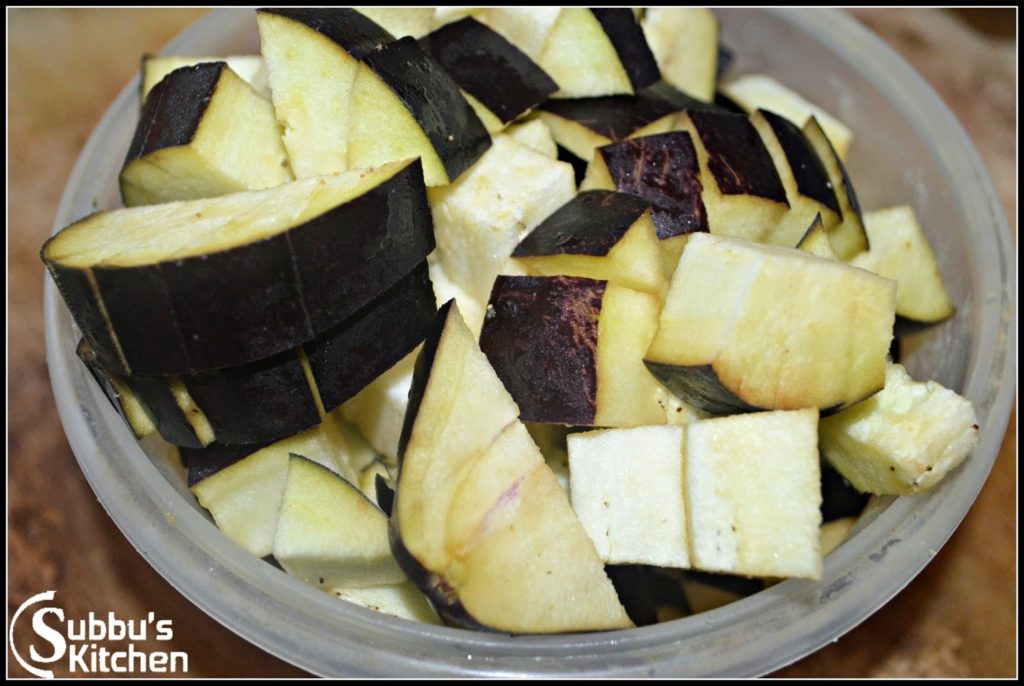 Aubergine StirFry Subbus Kitchen