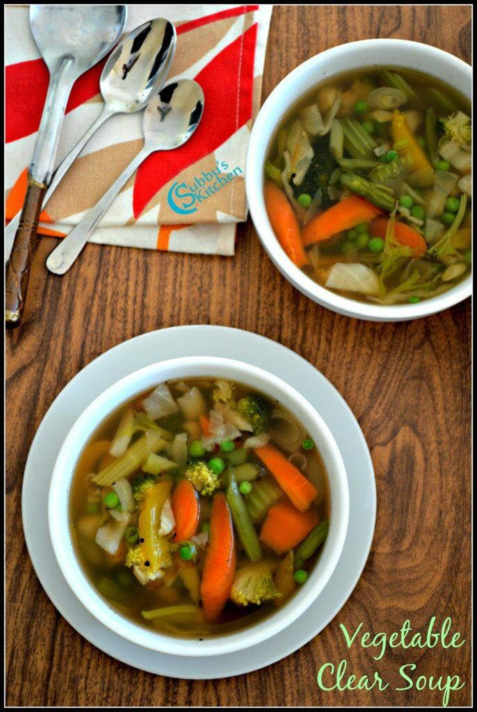 Clear Vegetable Soup Recipe |  Vegetable Clear Soup Recipe