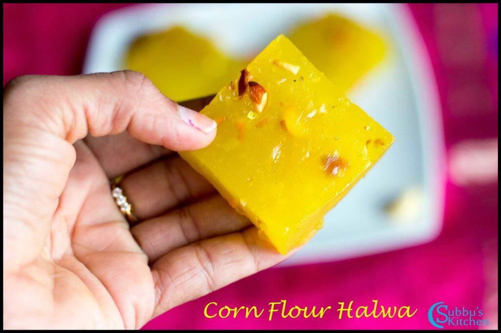 Corn Flour Halwa Recipe Karachi Halwa Recipe Subbus Kitchen