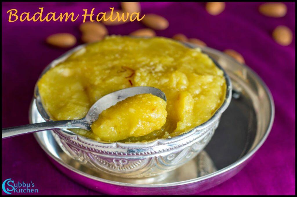Badam Halwa Recipe Almond Halwa Recipe Subbus Kitchen