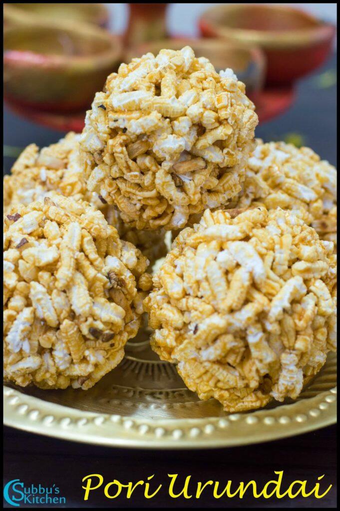 Pori Urundai Recipe | Aval Pori Urundai Recipe | Nel Pori Urundai Recipe
