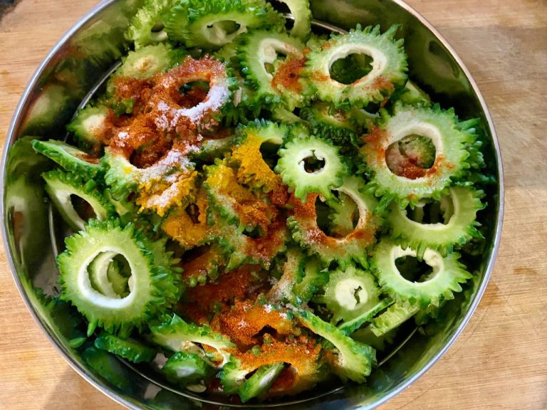 Bitter Gourd Masala StirFry Recipe Pavakkai Masala Curry Recipe