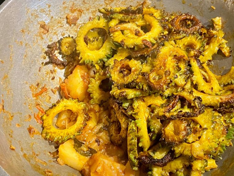 Bitter Gourd Masala StirFry Recipe Pavakkai Masala Curry Recipe