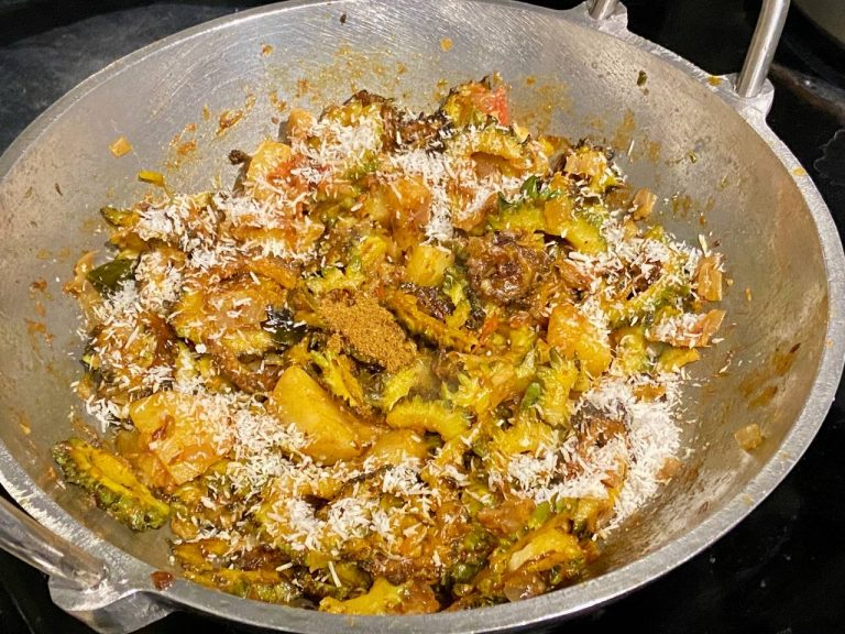 Bitter Gourd Masala StirFry Recipe Pavakkai Masala Curry Recipe