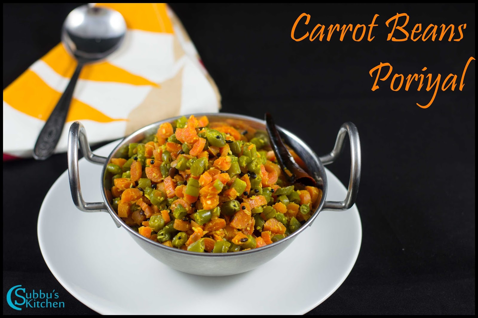 Carrot Beans Poriyal Carrot Green Beans Stir Fry Subbus Kitchen