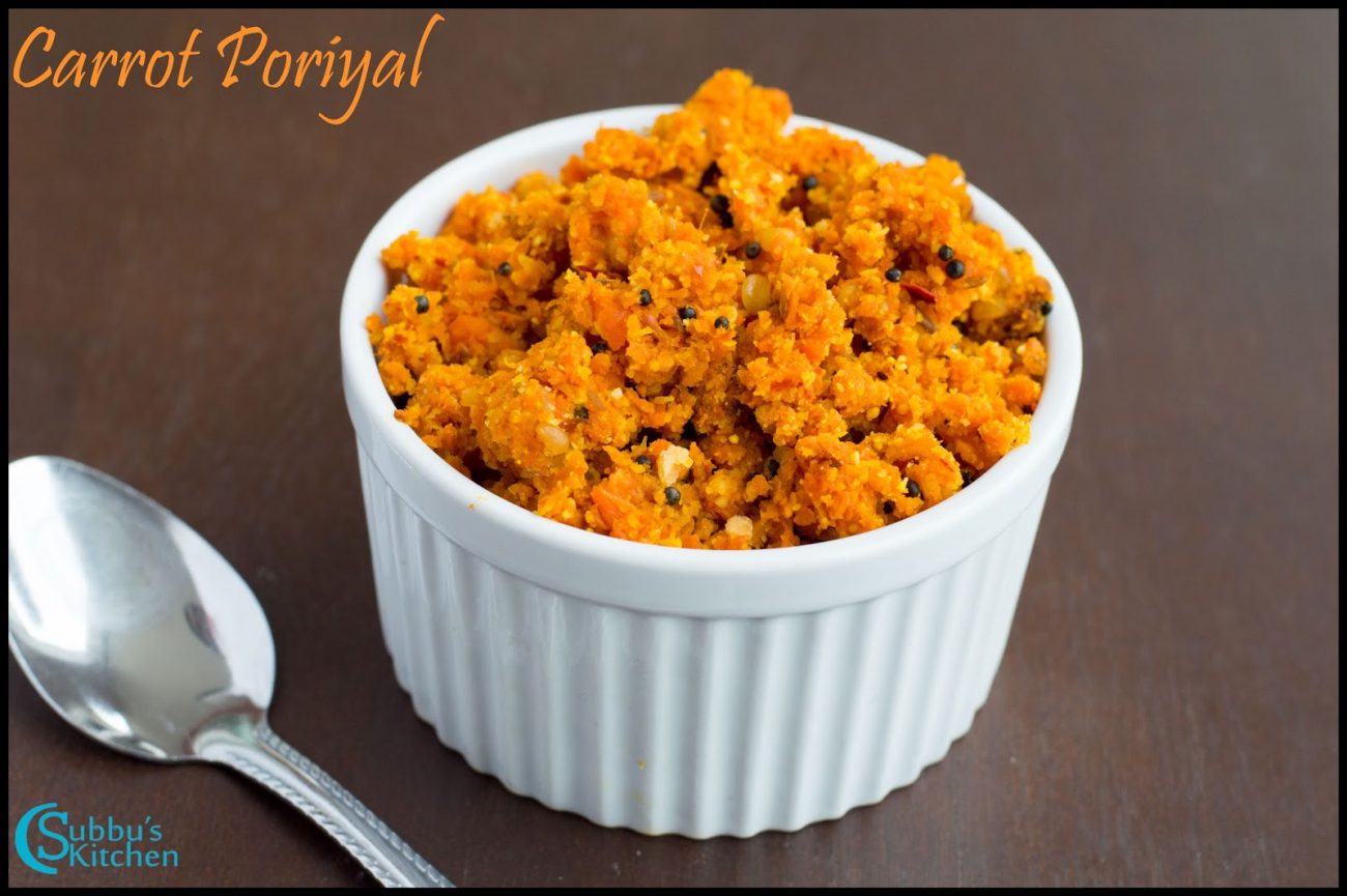 Carrot Poriyal Carrot Poriyal with Spice Powder Subbus Kitchen