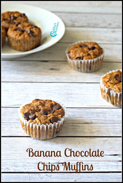 Eggless Banana Chocolate Chips Muffins Recipe Eggless Banana Chocolate Chips Muffins Recipe