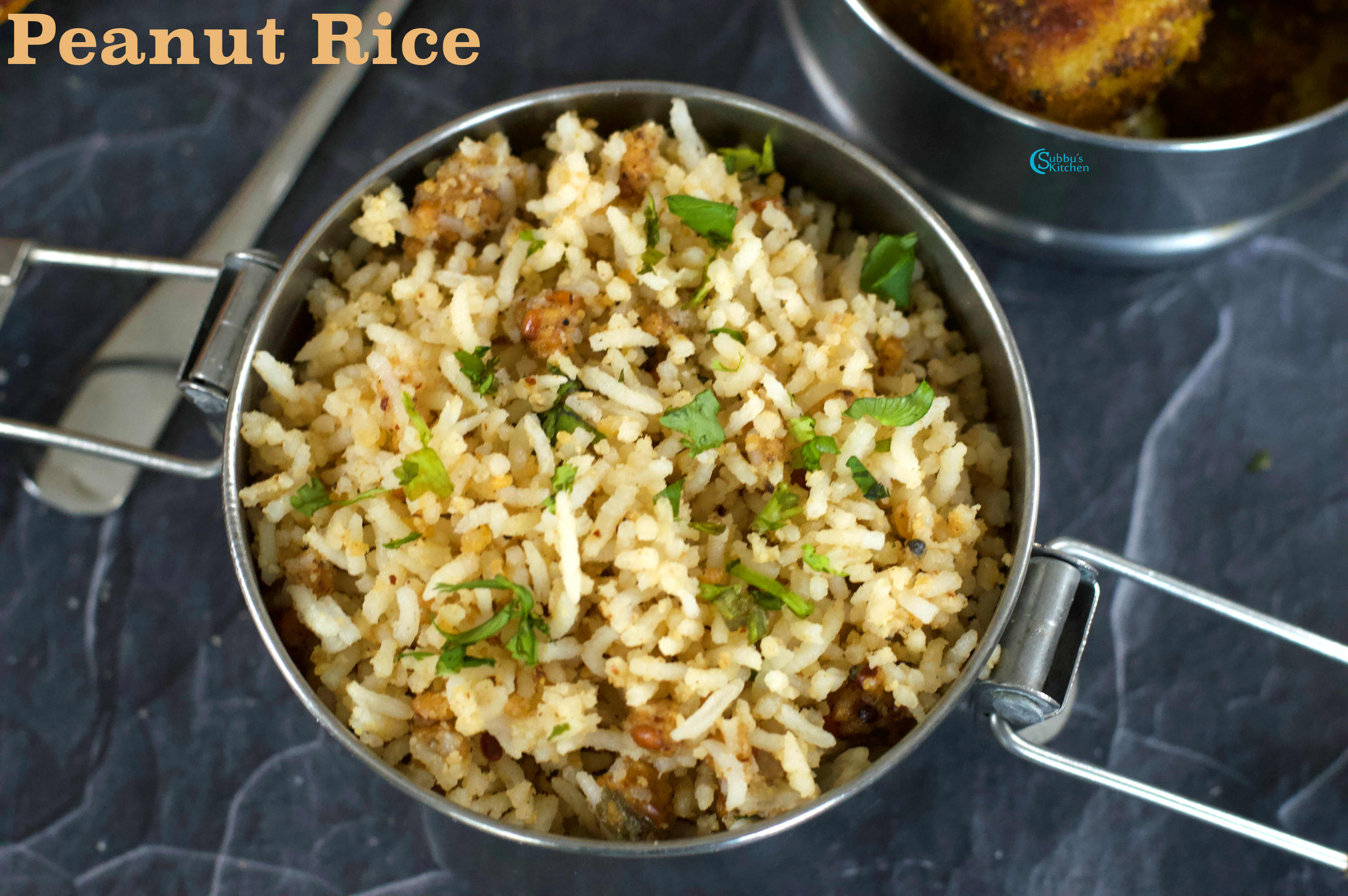 Peanut Rice Recipe Verkadalai Sadam Subbus Kitchen
