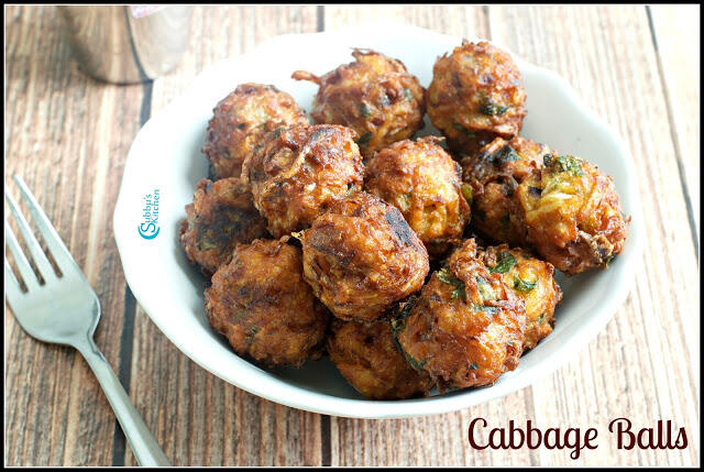 Cabbage Balls Recipe | Crispy Cabbage Dumplings