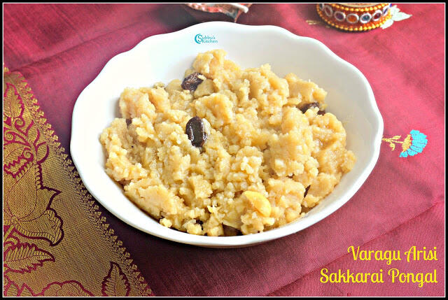 Varagu Arisi Sakkarai Pongal Recipe | Kudo Millet Sweet Pongal