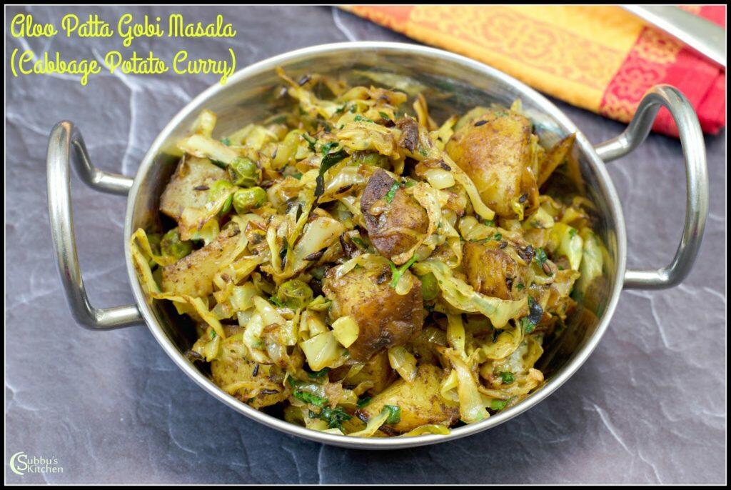 Aloo Patta Gobhi Curry Potato Cabbage Stir Fry Subbus Kitchen