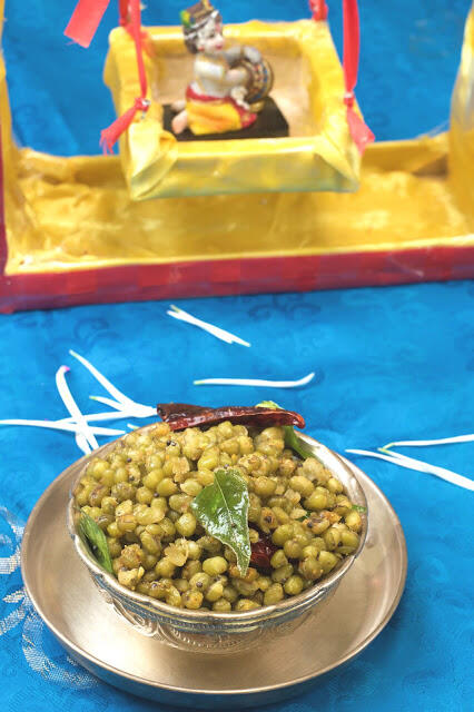 PachaiPayiru(Green Moong dhal) Sundal
