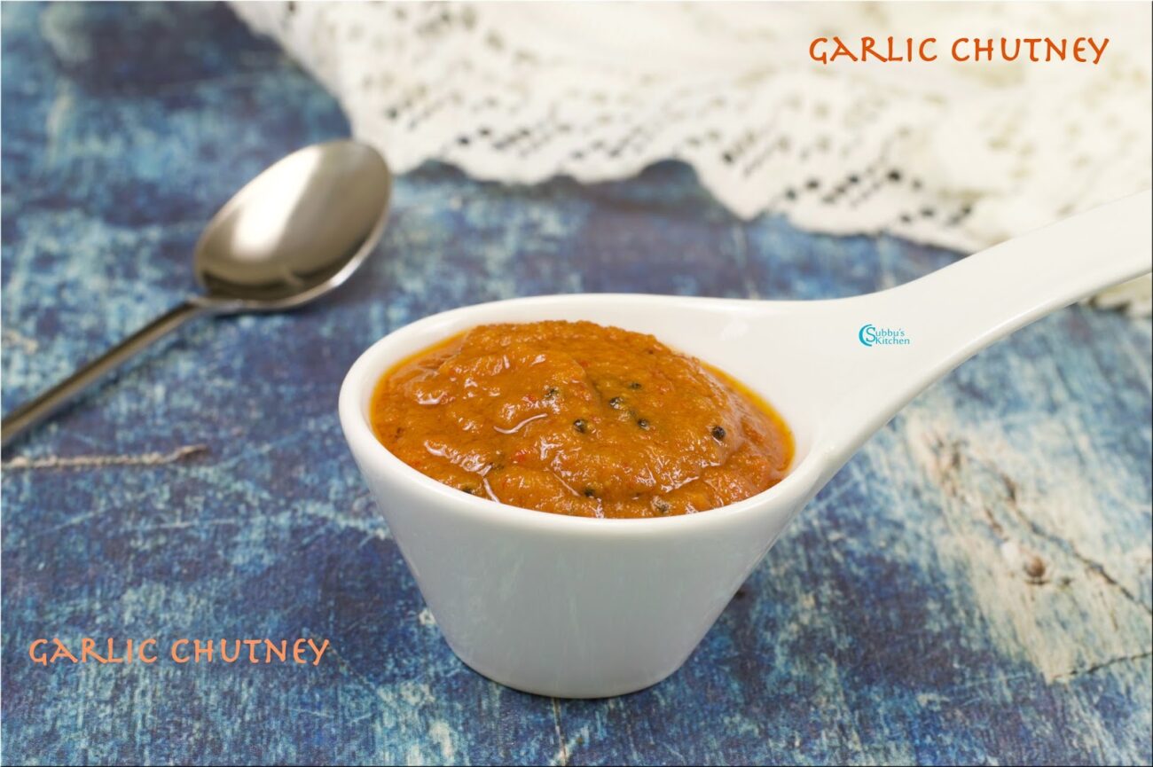 Spicy Garlic Chutney Lehsun Ki Chutney Subbus Kitchen