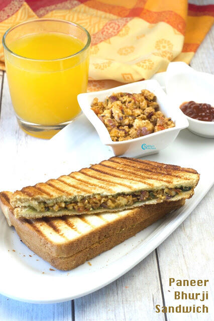 Paneer Bhurji Sandwich Recipe Paneer Bhurji Sandwich Recipe