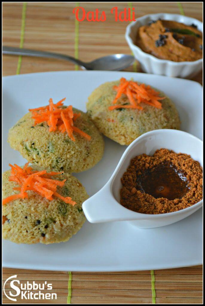 Instant Vegetable Oats Idli