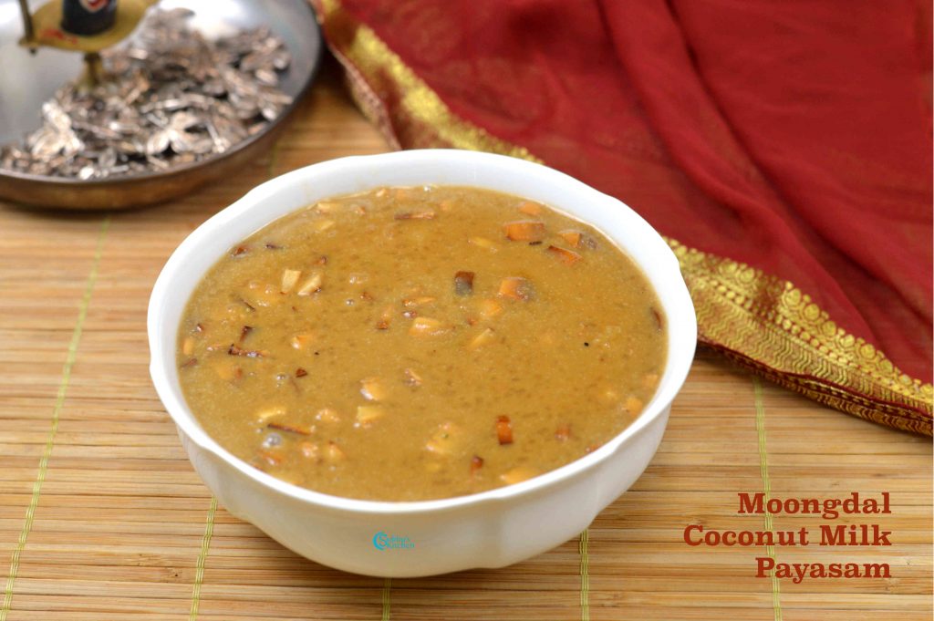 Pasi Paruppu Pradhaman Moongdal Coconut Milk Payasam Subbus Kitchen