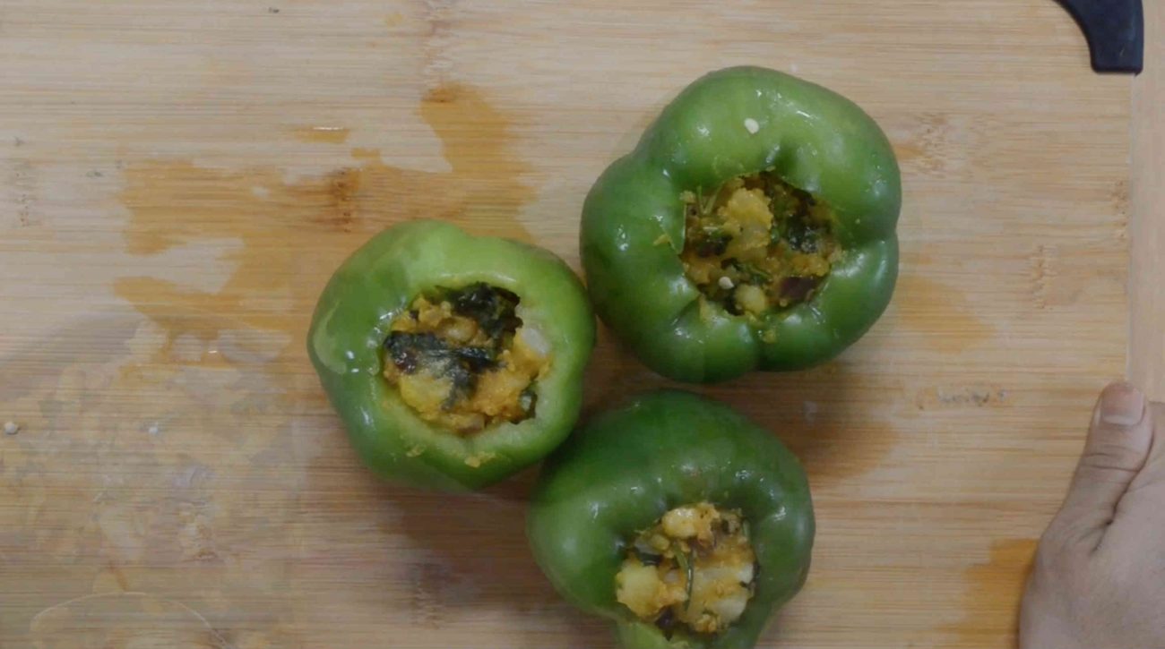 Stuffed Capsicum Potato Stuffed Bell Peppers Subbus Kitchen