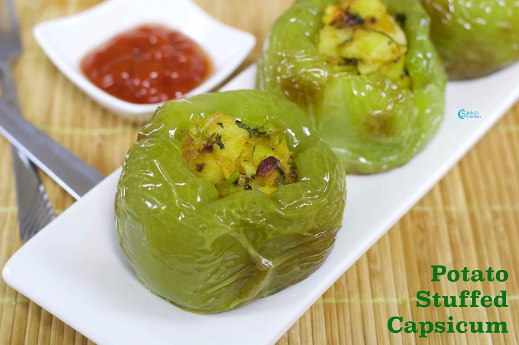 Stuffed Capsicum Potato Stuffed Bell Peppers Subbus Kitchen