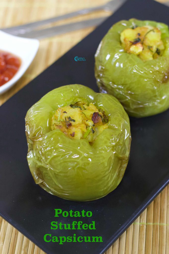 Stuffed Capsicum Potato Stuffed Bell Peppers Subbus Kitchen