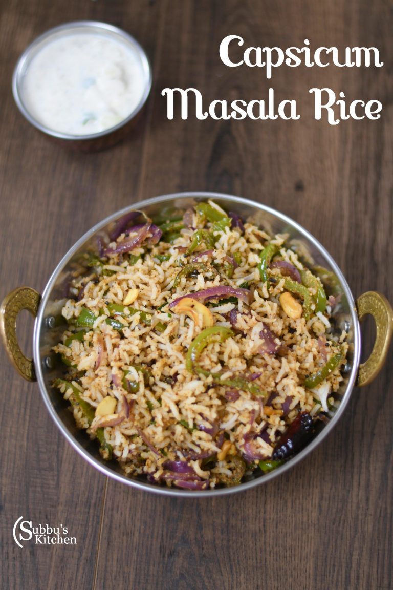 Capsicum Masala Rice Subbus Kitchen