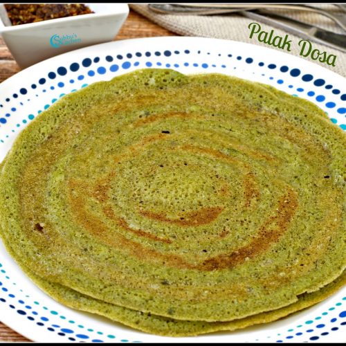 Palak Dosa Spinach Dosa Keerai Dosai Subbus Kitchen