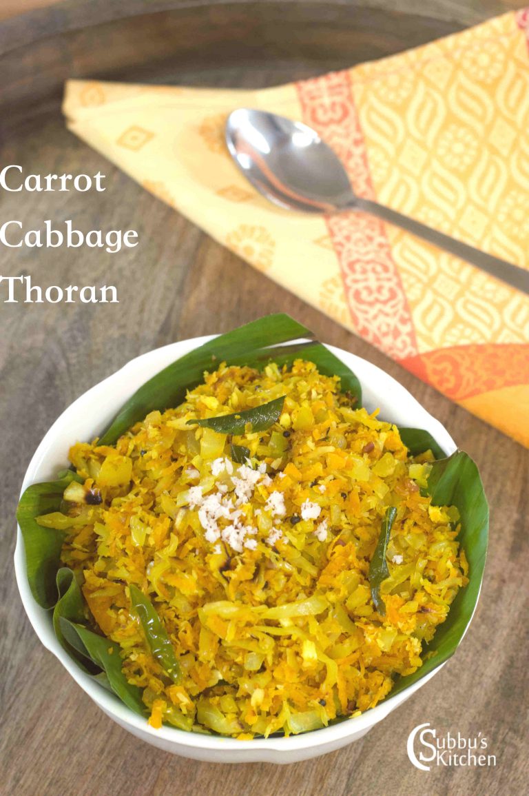 Carrot Cabbage Thoran Recipe Subbus Kitchen