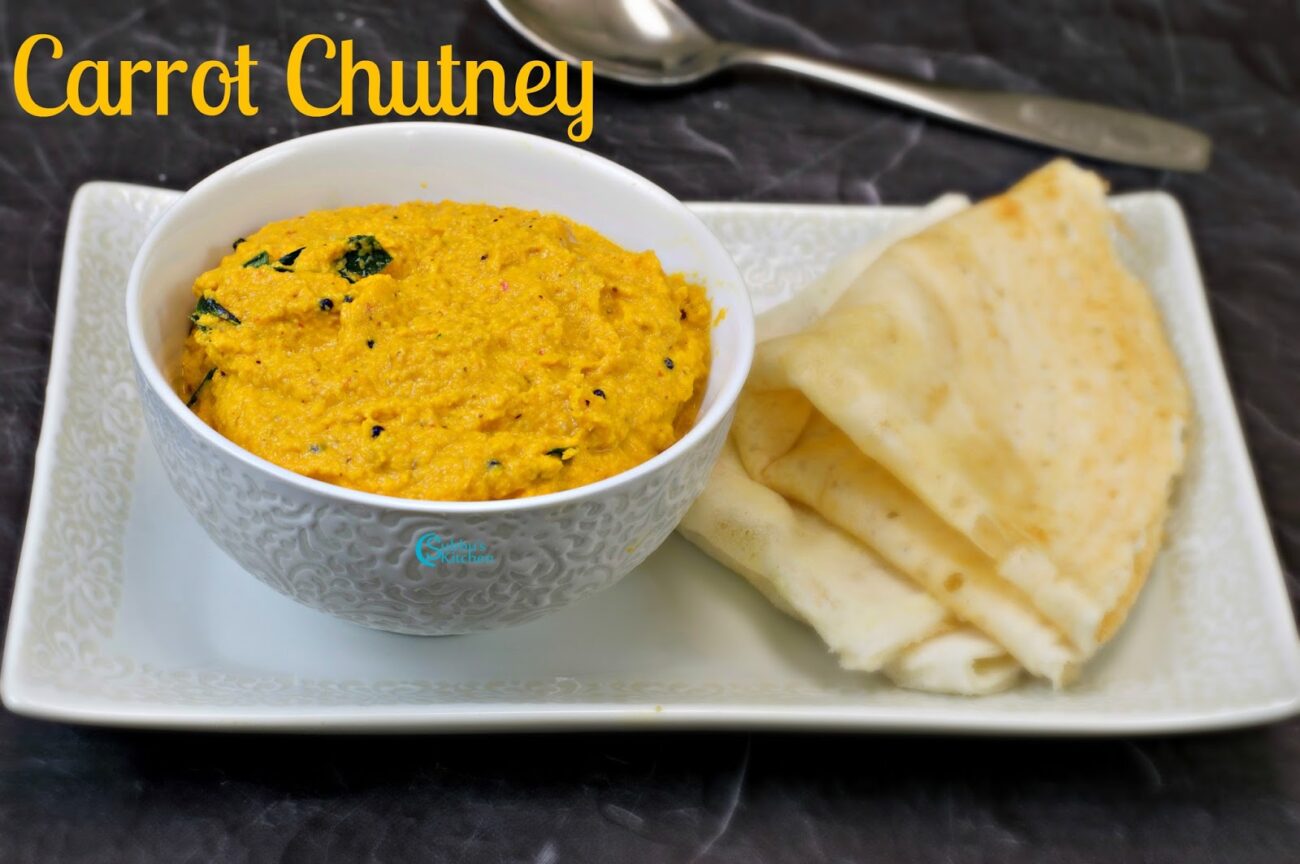 Carrot Chutney Recipe Carrot Chutney for Idli,Dosa Subbus Kitchen