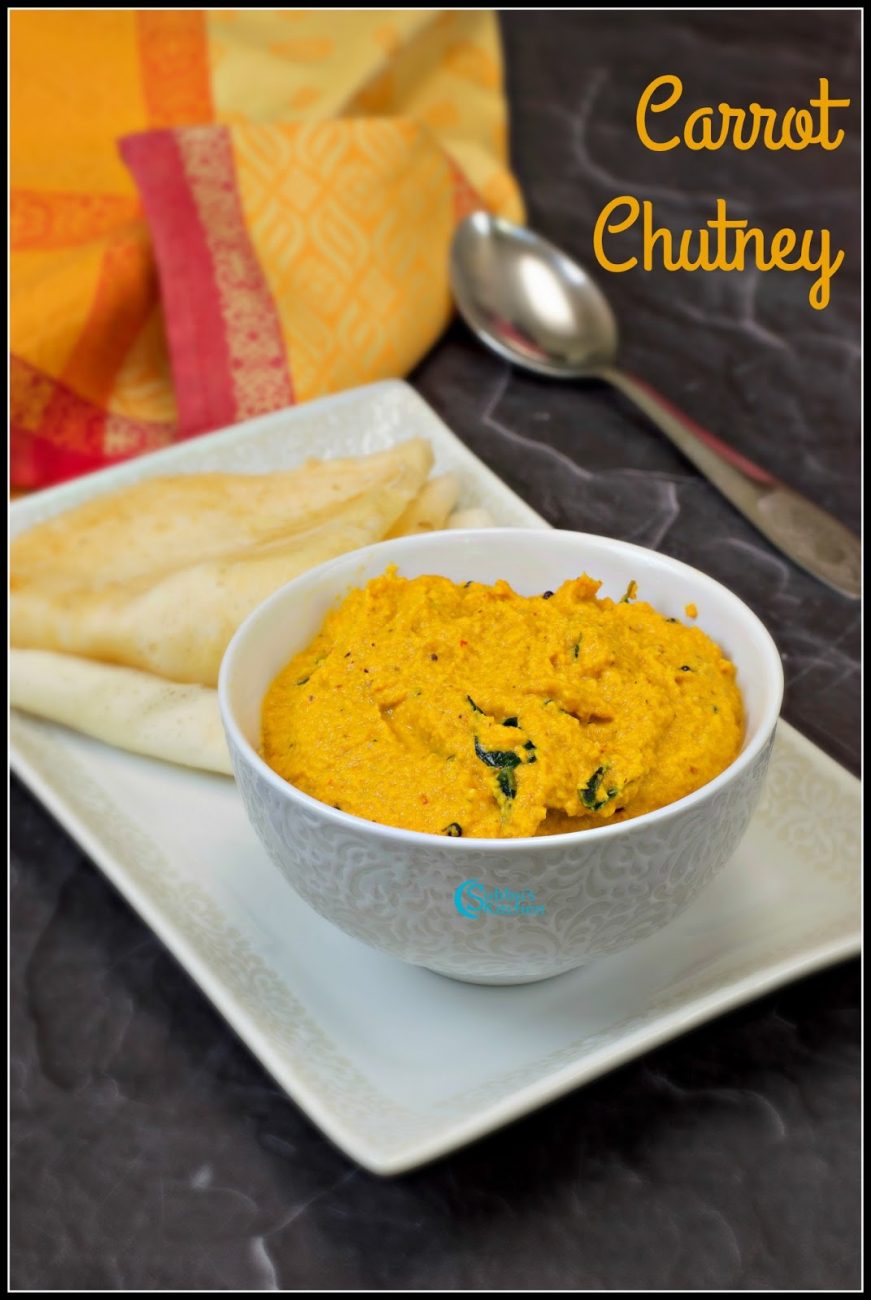 Carrot Chutney Recipe Carrot Chutney for Idli,Dosa Subbus Kitchen