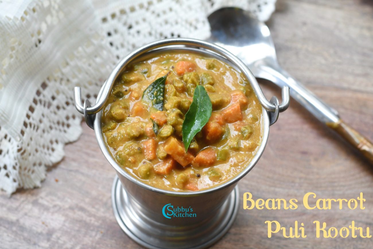 Carrot Beans Puli Kootu Recipe Carrot Beans Tamarind based Stew