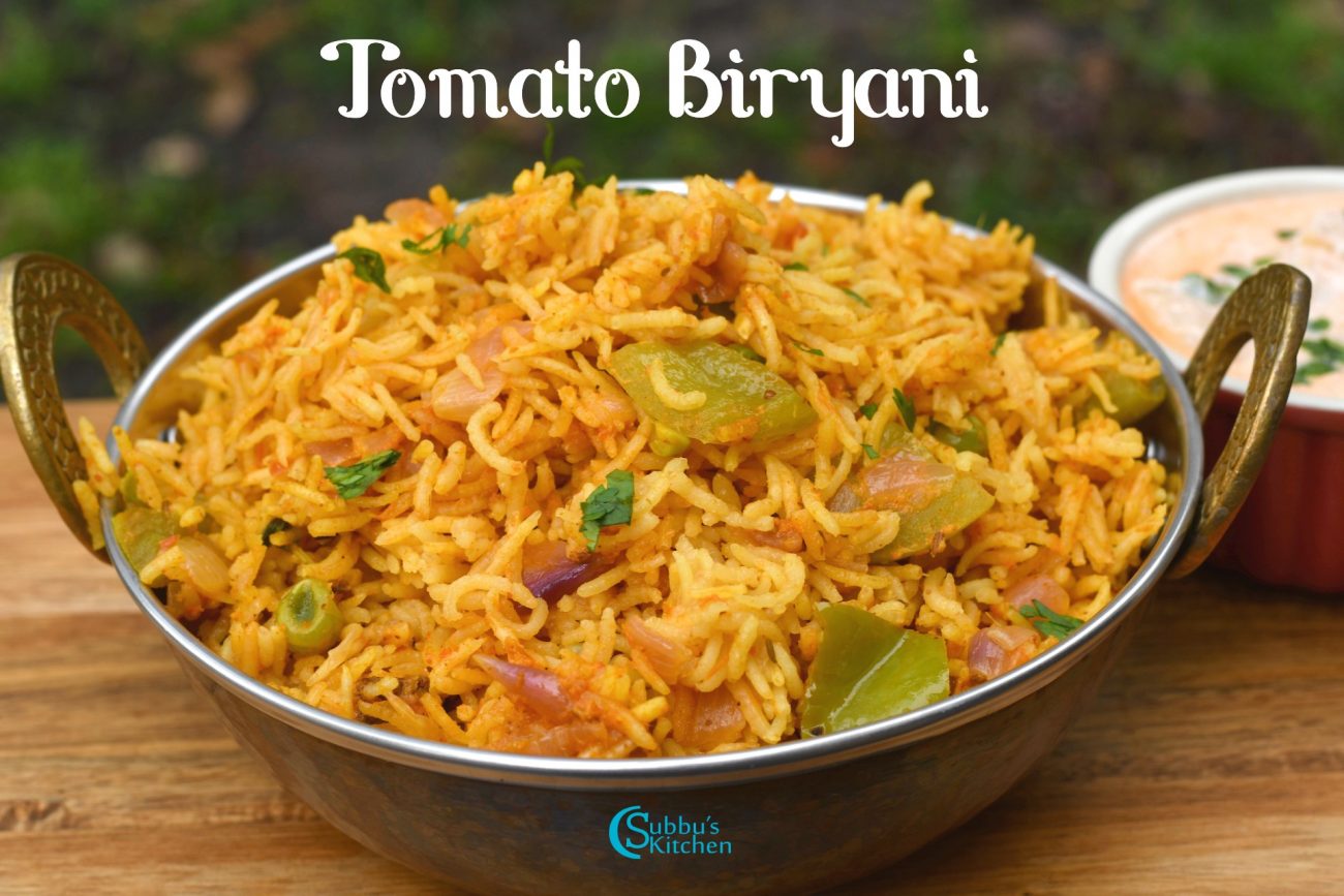 Tomato Biryani Recipe Thakkali Biryani Recipe Subbus Kitchen