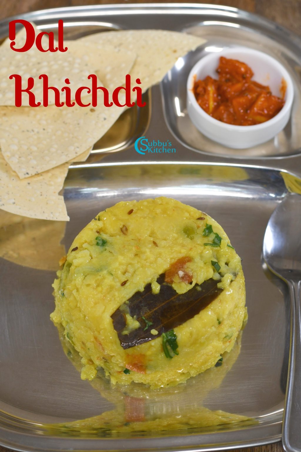 Dal Khichdi Recipe Moong Dal Khichdi in Pressure Cooker Subbus Kitchen