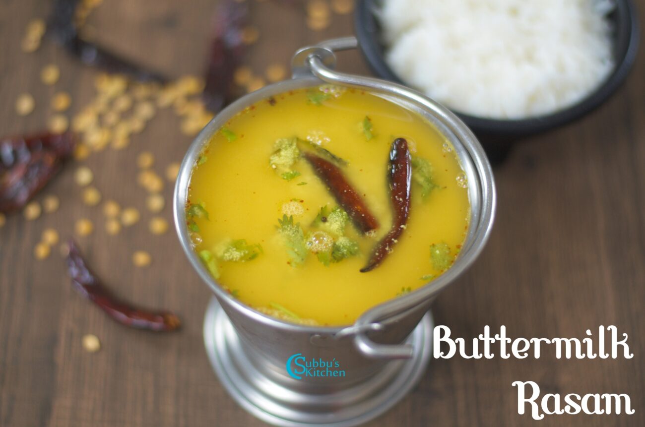Mor Rasam Recipe | Buttermilk Rasam Recipe - Subbus Kitchen