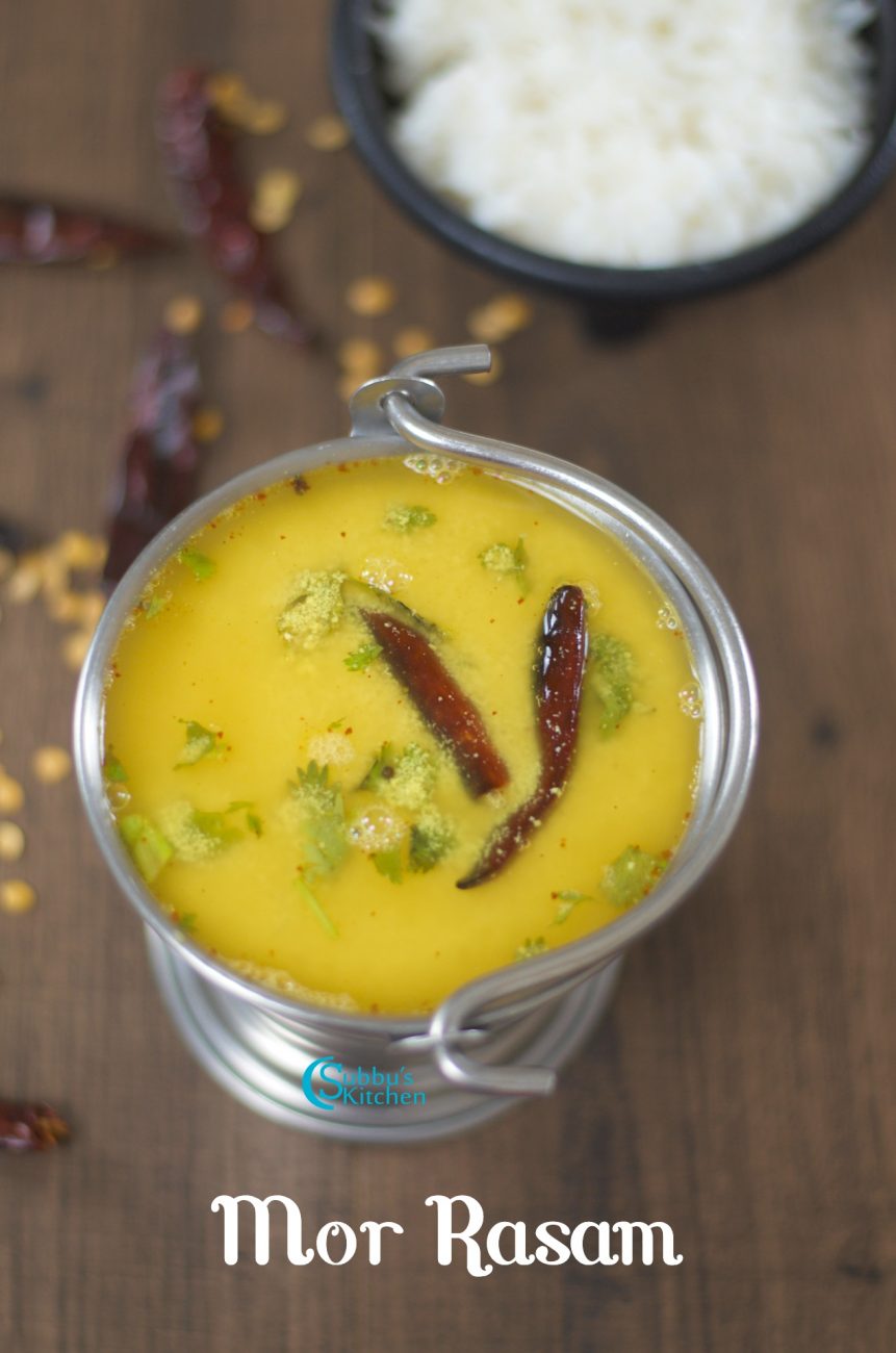 Mor Rasam Recipe | Buttermilk Rasam Recipe - Subbus Kitchen
