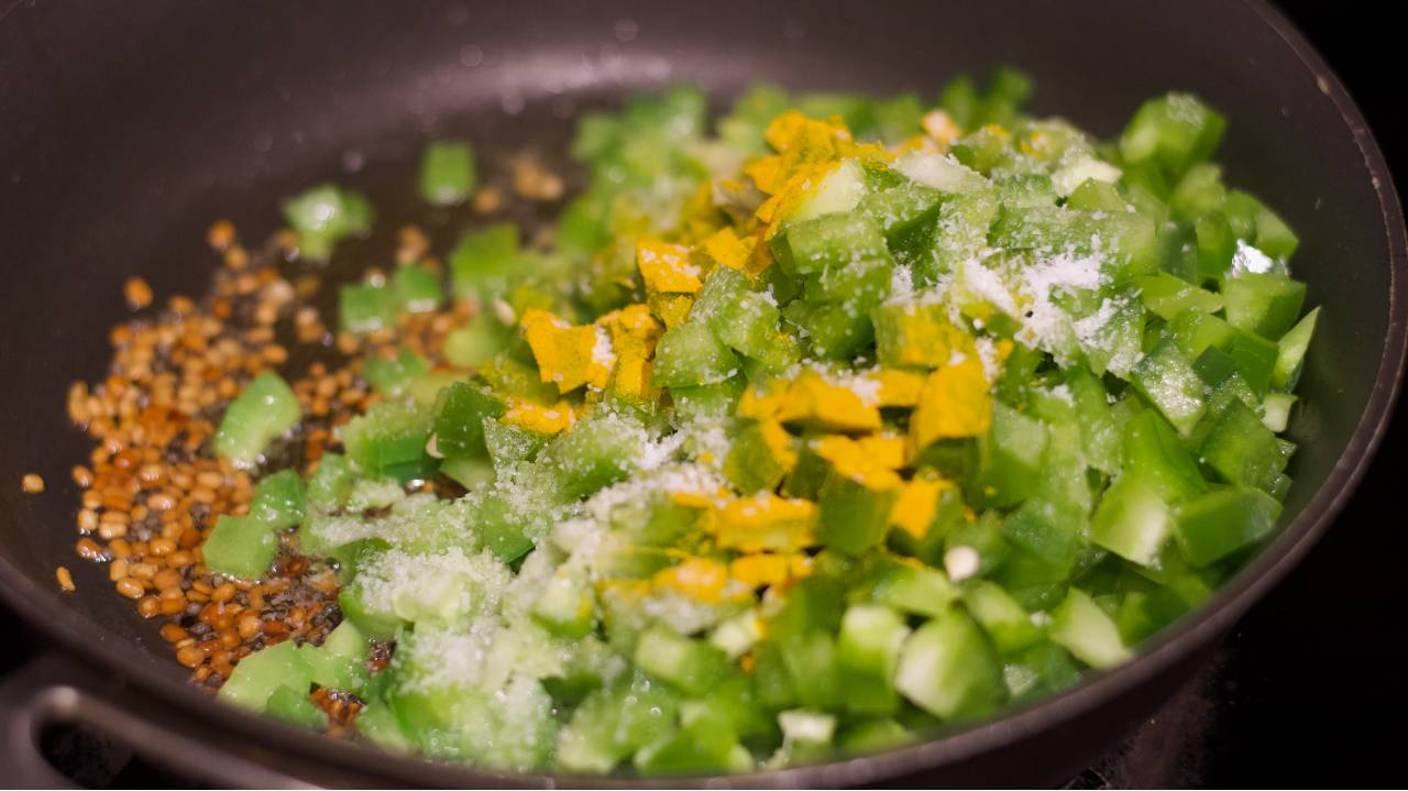 Capsicum Paruppu Usili Recipe Subbus Kitchen