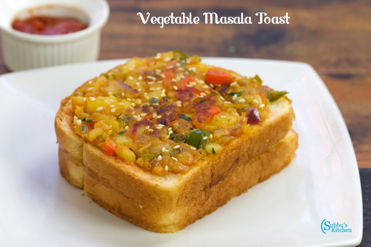 Vegetable Masala Toast Recipe Subbus Kitchen