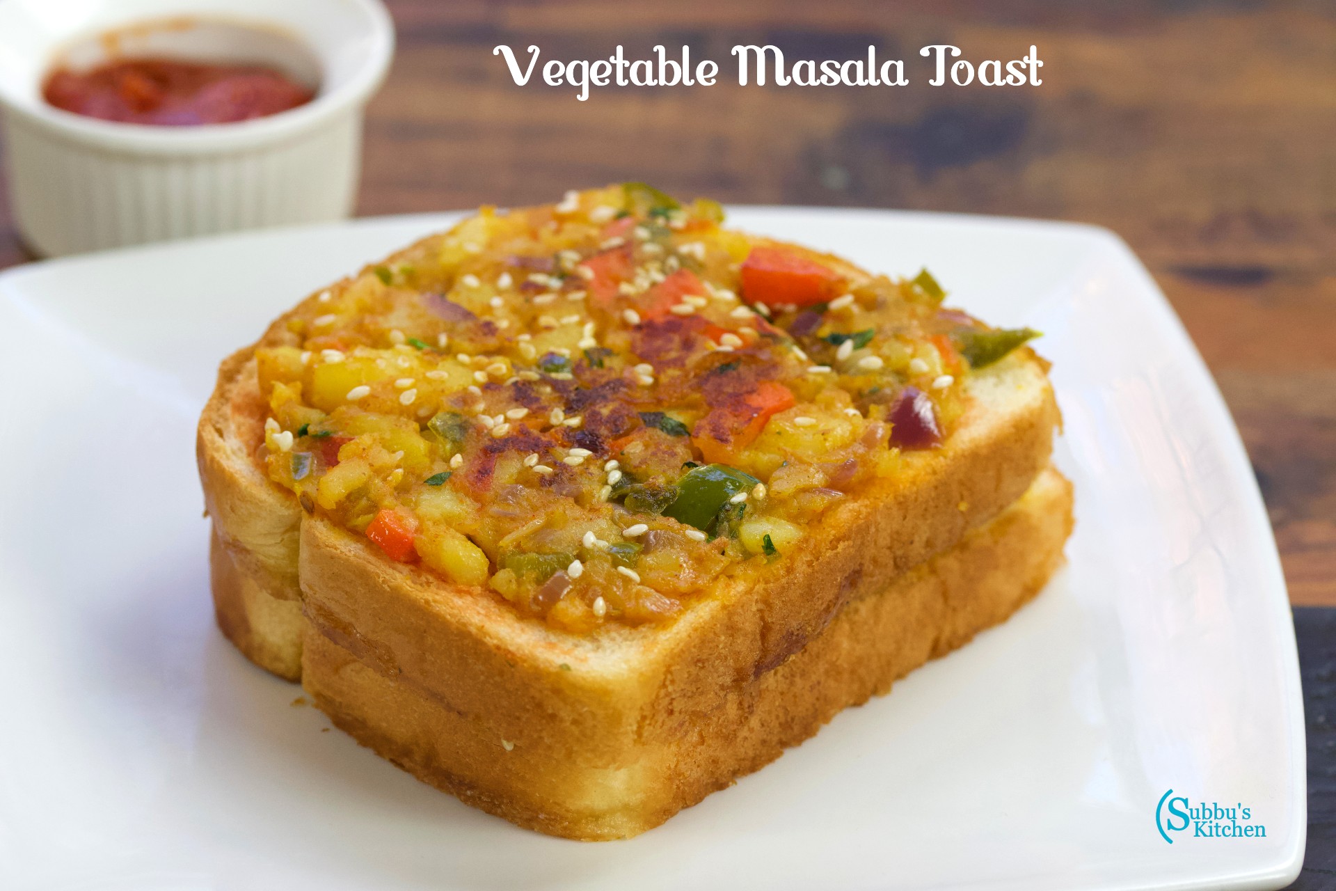 Vegetable Masala Toast Recipe