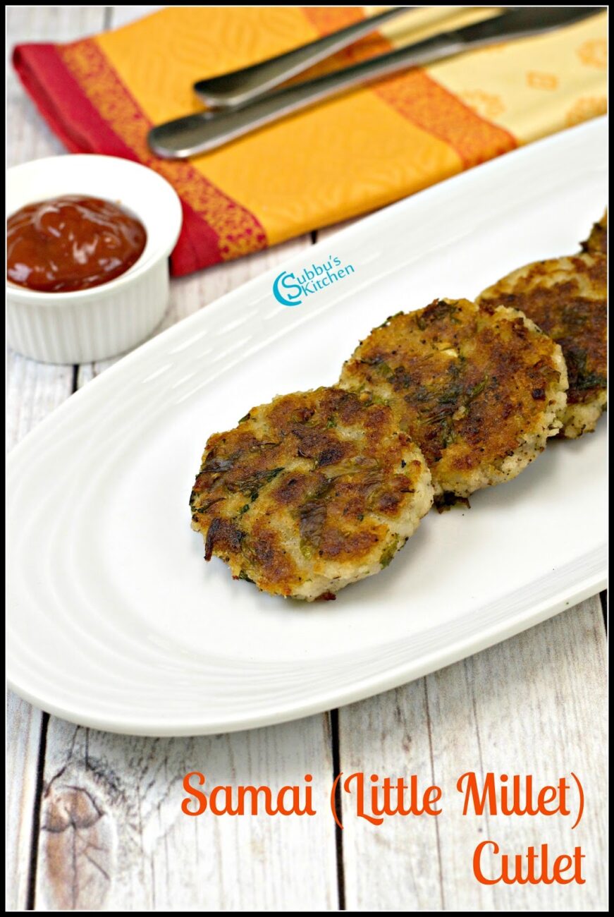 Samai Potato Tikki Little Millet Potato Cutlet Recipe Subbus Kitchen