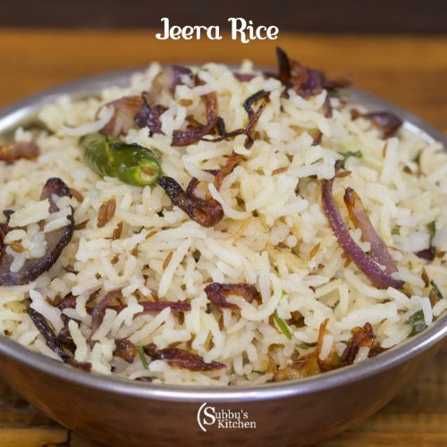 Jeera Rice Subbus Kitchen