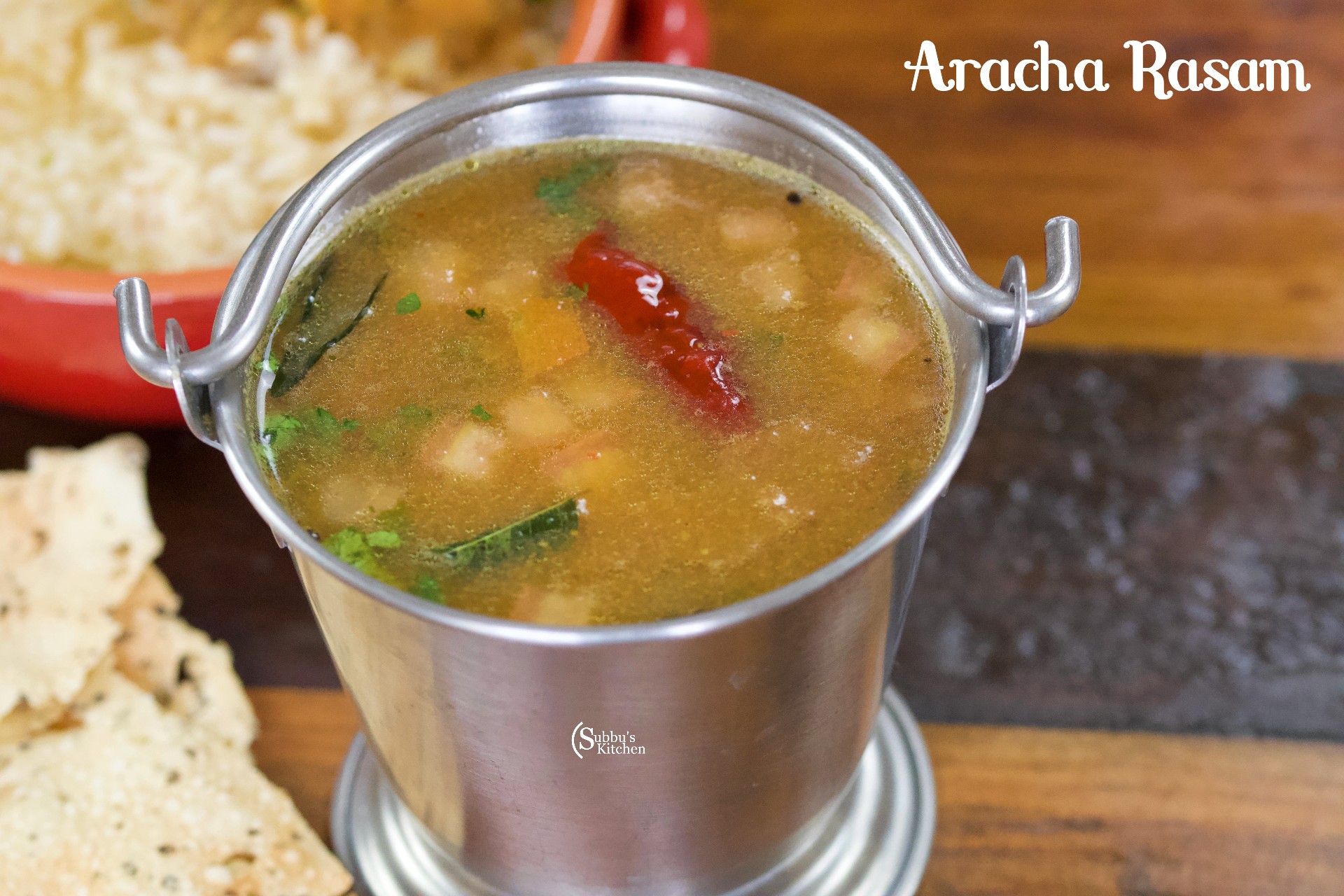 Araitha Rasam | Aracha Rasam | Arachuvita Rasam - Subbus Kitchen