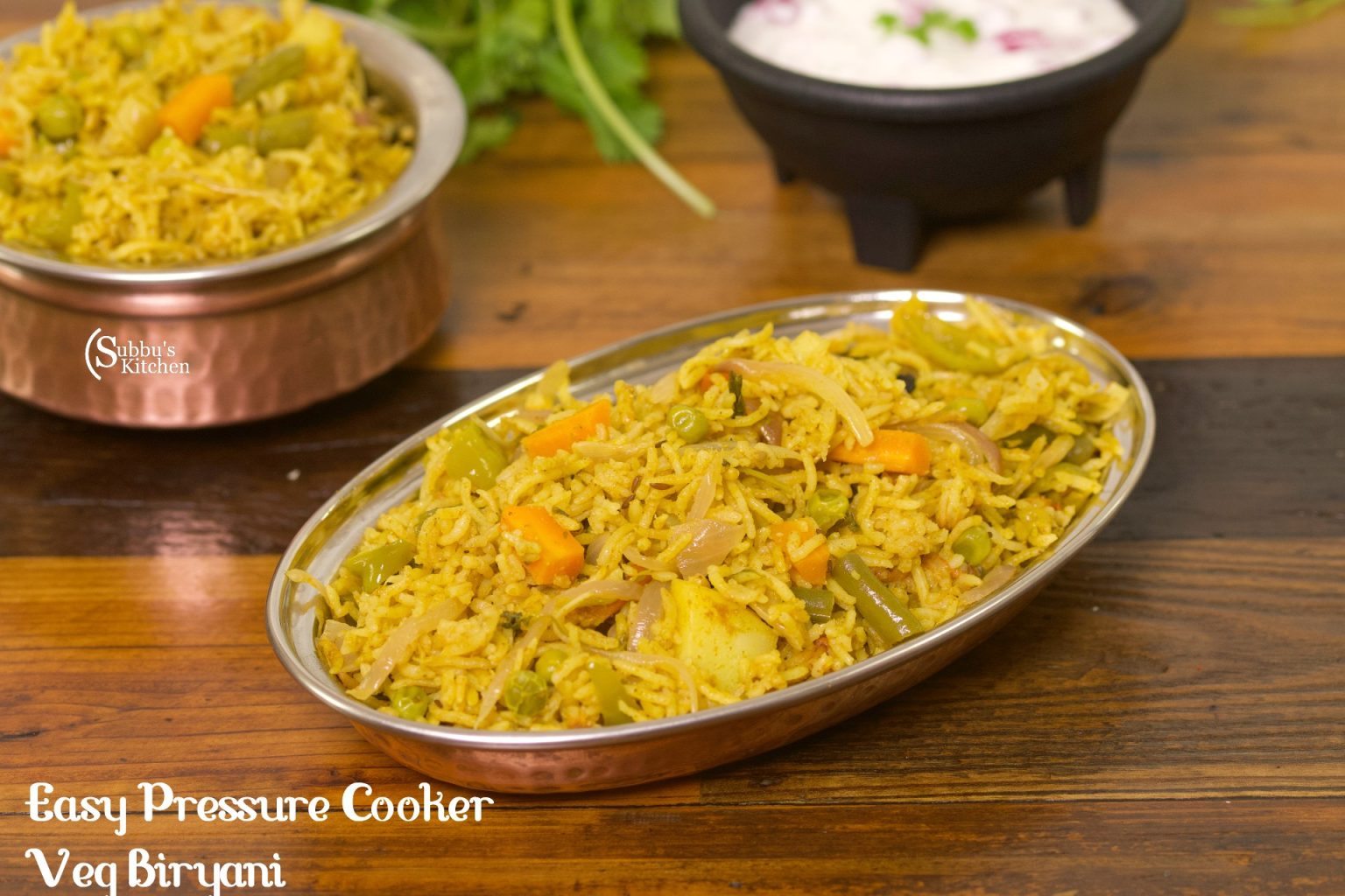 Vegetable Biryani Easy Pressure Cooker Veg Biryani Subbus Kitchen