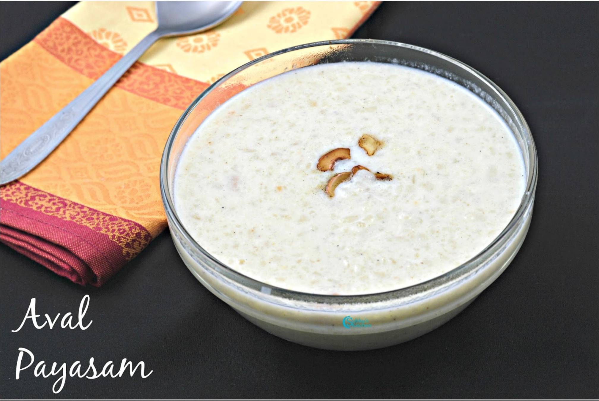 Aval Payasam Rice Flakes Kheer Recipe Subbus Kitchen